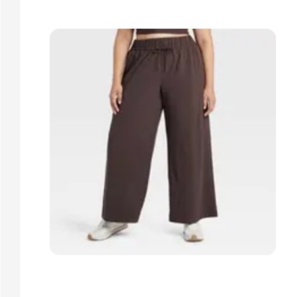 All in Motion Brown Wide-Leg Pants